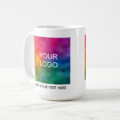 Moderne elegante Sjabloon Voeg Logo toe Koffiemok (Voorkant links)