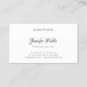 Moderne, elegante Sjabloon voor eenvoudig ontwerp  Visitekaartje (Achterkant)