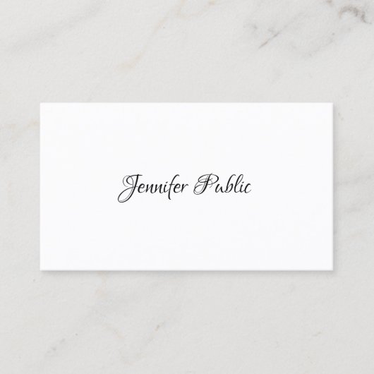 Moderne, elegante Sjabloon voor eenvoudig ontwerp  Visitekaartje (Voorkant)