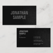Moderne Elegante Sjabloon Zwart Lederen Look Visitekaartje (Voorkant / Achterkant)