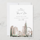 Moderne elegante skyline van Chicago Kaart (Voorkant)