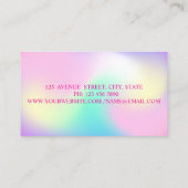 Moderne elegante sla, holografisch visitekaartje (Achterkant)