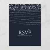 Moderne Elegante Sliert van Lichten Blauwe Huwelij Uitnodiging Briefkaart (Voorkant)