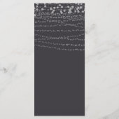 Moderne Elegante Sliert van Lichten Bruiloft Parti Menu (Achterkant)