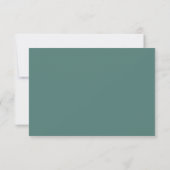 Moderne Elegante Smaragdgroene Bruiloft RSVP Kaartje (Achterkant)