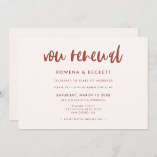 Moderne elegante sneeuwroze bruiloft Hernieuwde br Kaart