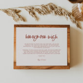 Moderne elegante sneeuwroze Honeymoon wens Informatiekaartje