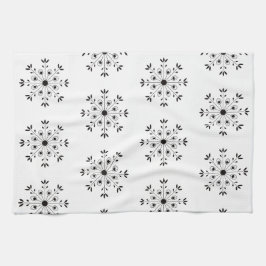 Moderne Elegante Sneeuwvlok Kerst Eenvoudig Theedoek