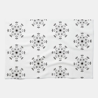 Moderne Elegante Sneeuwvlok Kerst Eenvoudig Theedoek