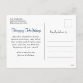 Moderne Elegante Sneeuwvlok Kerstgroet Feestdagenkaart (Achterkant)