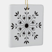 Moderne Elegante Sneeuwvlok Kerstmis Keramisch Ornament (Rechts)