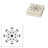 Moderne Elegante Sneeuwvlok Kerstmis Rubberstempel (Gestempeld)