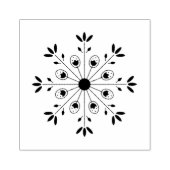 Moderne Elegante Sneeuwvlok Kerstmis Rubberstempel (Afrduk)