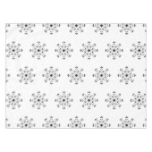 Moderne Elegante Sneeuwvlok Kerstvakantie Winter Tafelkleed (Voorkant (Horizontaal))