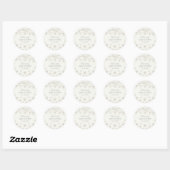 Moderne Elegante Sneeuwvlokken Winter Baby shower Ronde Sticker (Vel)