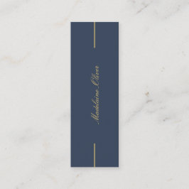 Moderne Elegante Solicitor Professional Blauw Geel Mini Visitekaartje