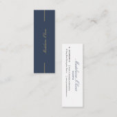 Moderne Elegante Solicitor Professional Blauw Geel Mini Visitekaartje (Voorkant / Achterkant)