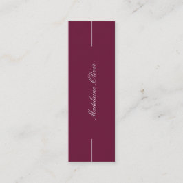 Moderne Elegante Solicitor Professional Bourgogne Mini Visitekaartje