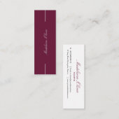 Moderne Elegante Solicitor Professional Bourgogne Mini Visitekaartje (Voorkant / Achterkant)