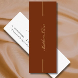 Moderne Elegante Solicitor Professional Brown Mini Visitekaartje