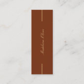 Moderne Elegante Solicitor Professional Brown Mini Visitekaartje (Voorkant)