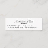 Moderne Elegante Solicitor Professional Geel Mini Visitekaartje (Achterkant)