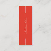 Moderne Elegante Solicitor Professional Red Mini Visitekaartje (Voorkant)