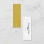 Moderne Elegante Solicitor Professionele Mosterd Mini Visitekaartje (Voorkant / Achterkant)