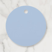 Moderne Elegante 'Something Blue' Bruidsdouche  Bedankjes Labels (Achterkant)