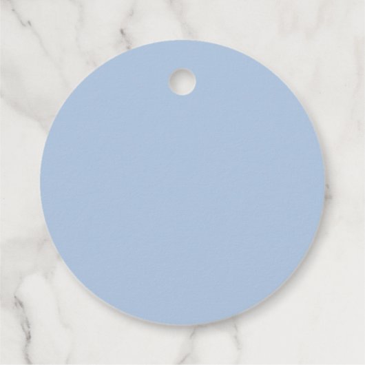 Moderne Elegante 'Something Blue' Bruidsmeisjesfee Bedankjes Labels (Achterkant)