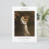 Moderne Elegante Spaanse Trouw Dank Foto Bedankkaart (Staand voorkant)