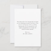 Moderne Elegante Spaanse Trouw Dank Foto Bedankkaart (Achterkant)