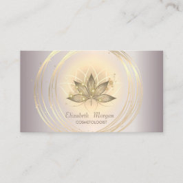 Moderne Elegante Sparkle Gouden Cirkels Lotus Visitekaartje
