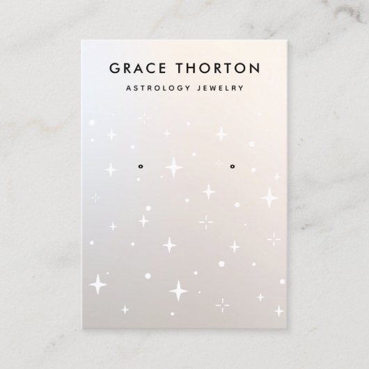 Moderne elegante sterren die juwelenvertoning in b visitekaartje (Voorkant)