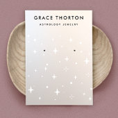 Moderne elegante sterren die juwelenvertoning in b visitekaartje