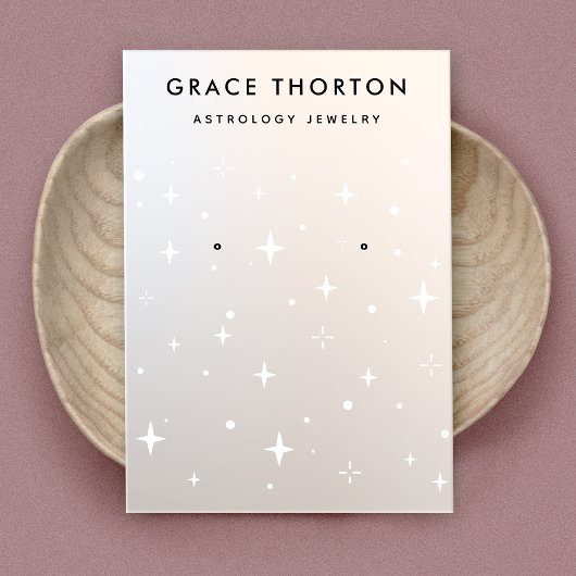 Moderne elegante sterren die juwelenvertoning in b visitekaartje