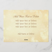 Moderne elegante sterren Merry Kerstmis rood Folie Feestdagenkaart (Achterkant)