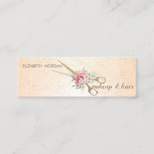 Moderne Elegante Stijlvol, Confetti, Scharen, Roos Mini Visitekaartje