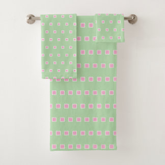 Moderne Elegante & Stijlvolle Bleekgroene Patroon Bad Handdoek