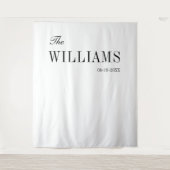 Moderne elegante stijlvolle bruiloft achtergrond wandkleed (Voorkant)