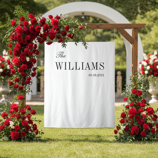 Moderne elegante stijlvolle bruiloft achtergrond wandkleed