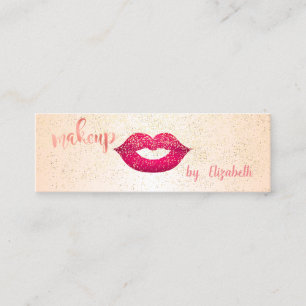Moderne Elegante Stijlvolle, Confetti, Lippen Mini Visitekaartje