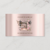 Moderne elegante stijlvolle diamanten naaimachine visitekaartje (Voorkant)