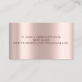 Moderne Elegante Stijlvolle Diamanten Witte Lotus Visitekaartje (Achterkant)