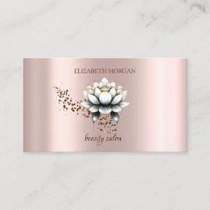 Moderne Elegante Stijlvolle Diamanten Witte Lotus Visitekaartje