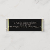 Moderne elegante stijlvolle geometrische grijs, sc mini visitekaartje (Achterkant)