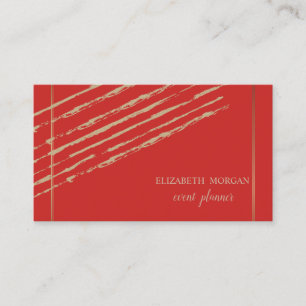 Moderne Elegante Stijlvolle, Glitter Strepen, Rood Visitekaartje