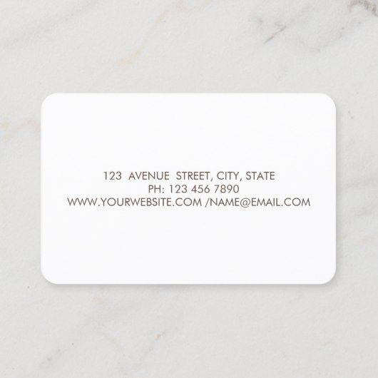 Moderne elegante stijlvolle goudcirkels penseelstr visitekaartje (Achterkant)