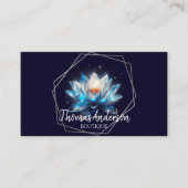 Moderne Elegante Stijlvolle Gouden Cirkel Lotus Visitekaartje (Voorkant)