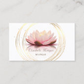 Moderne elegante stijlvolle, gouden cirkels Lotus Visitekaartje (Voorkant)